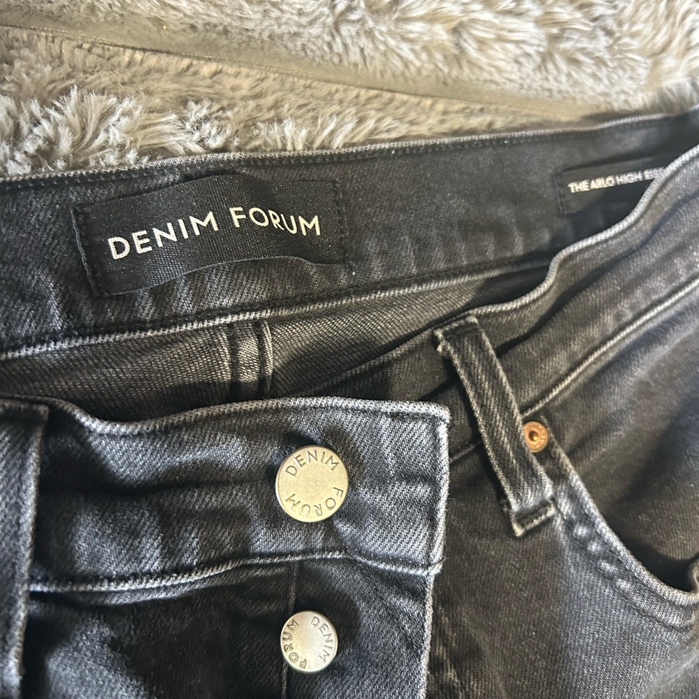 Denim Forum High Rise Charcoal Jeans